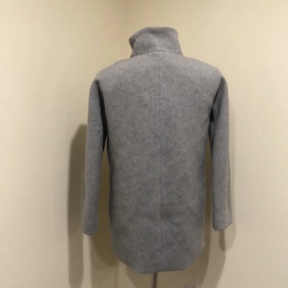 J Crew Pea Coat Peacoat Size 4 Gray Wool Blend